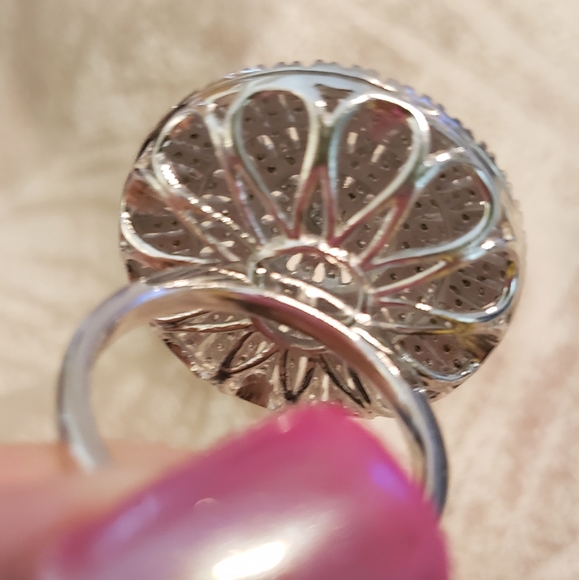 Size 10, Diamond Ring, 1 carat total, 925 Silver, NWT - Picture 3 of 3